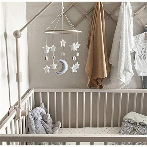 Baby Crib Mobile (Moon, Stars & Planets) - Nursery Decor Ceiling Mobile - Picture 5 of 6
